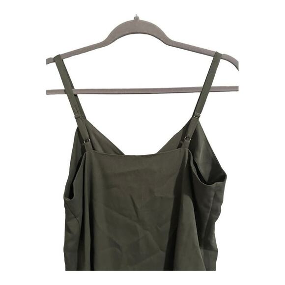 Naked Zebra Olive Green Button-Up V-Neck Tank Top - Women's M - Picture 5 of 13